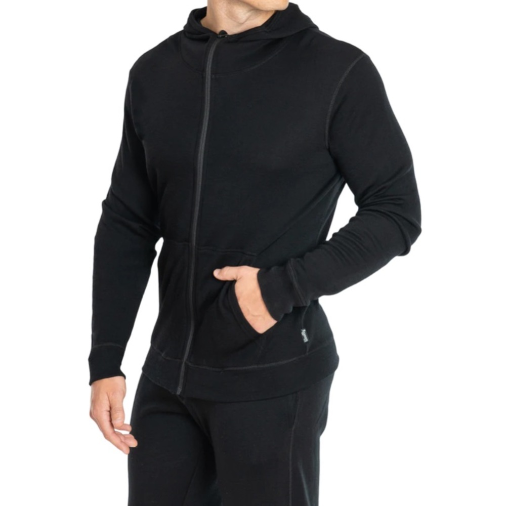 NWT Woolly Pro Knit 100% Merino Wool Full Zip Hoodie Sweatshirt Jacket